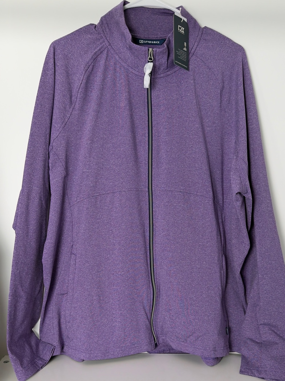 Cutter & Buck Purple Full-Zip Bomber Jacket